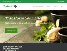 Tablet Screenshot of naturalife.org